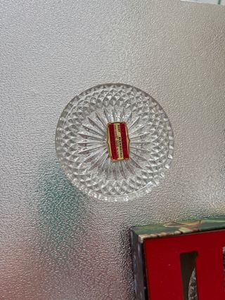 sotto bicchieri in vetro con lavorazione