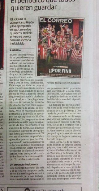 PERIÓDICOS FINAL COPA REY 2024 - ATHLETIC BILBAO