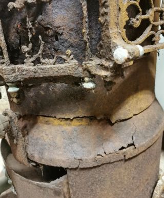 Estufa antigua hierro fundido Choubersky