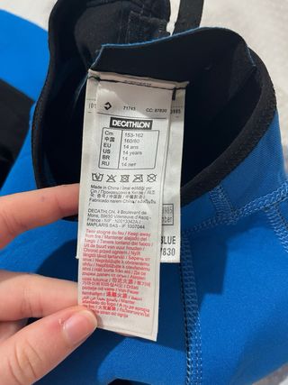 Traje de neopreno talla 14