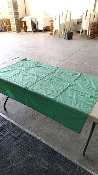 35 Manteles de tela verdes
