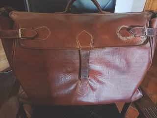 Maleta y maletín vintage de piel marròn