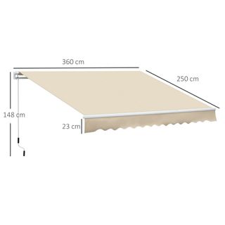 Tenda da Sole per Esterno a Bracci Avvolgibile con