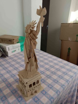 Costruzione Puzzle 3D Legno Statua della Libertà