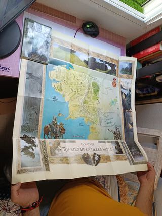 Mapa de Tolkien de la Tierra Media ed. Minotauro