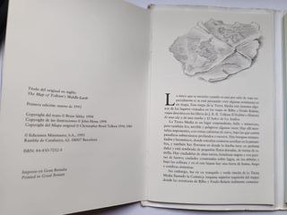 Mapa de Tolkien de la Tierra Media ed. Minotauro