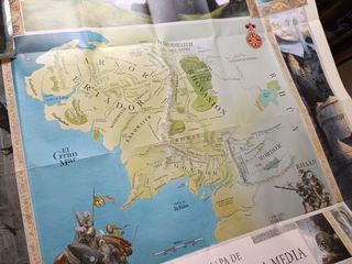 Mapa de Tolkien de la Tierra Media ed. Minotauro