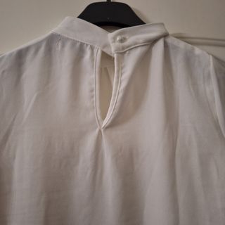 Top bimba bianco a maniche lunghe