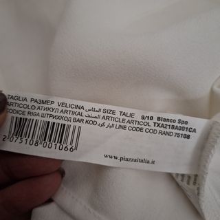 Top bimba bianco a maniche lunghe