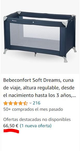 Cuna de viaje BEBECONFORT NUEVA A ESTRENAR