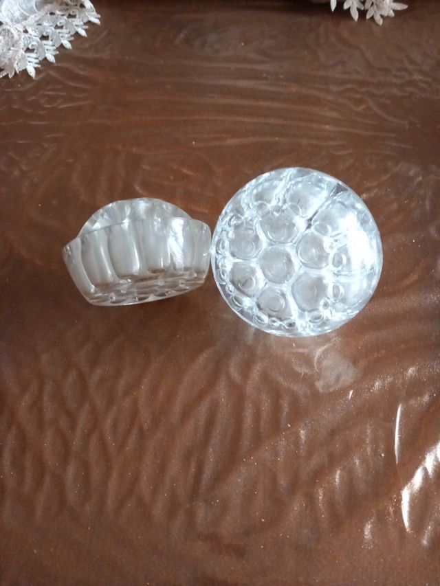 2 portafiori vintage in vetro anni 50