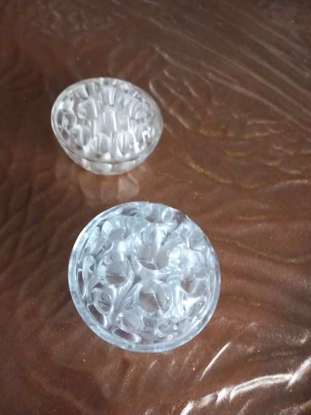 2 portafiori vintage in vetro anni 50