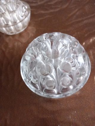 2 portafiori vintage in vetro anni 50