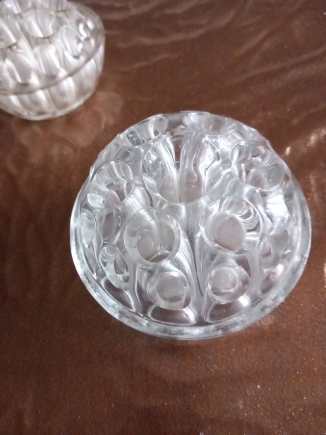 2 portafiori vintage in vetro anni 50