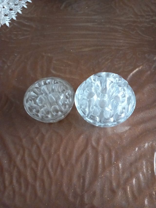 2 portafiori vintage in vetro anni 50