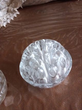 2 portafiori vintage in vetro anni 50