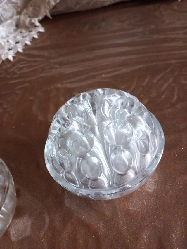 2 portafiori vintage in vetro anni 50