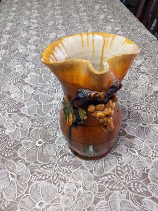 Brocca vino vintage smaltata in creta