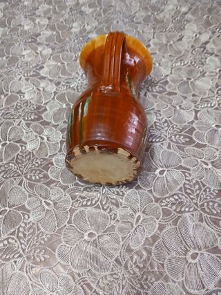 Brocca vino vintage smaltata in creta