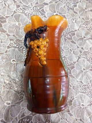 Brocca vino vintage smaltata in creta