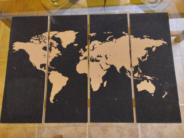 Cuadro de mapa del mundo.