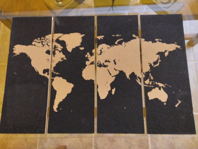 Cuadro de mapa del mundo.