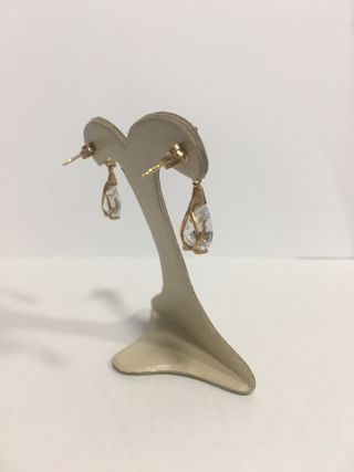 Pendientes oro y circonitas