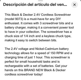 Destornillador inalámbrico Black & Decker 2.4V
