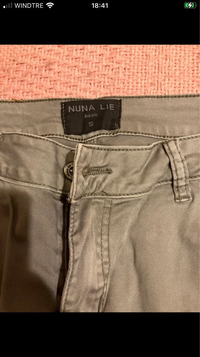 Pantalony skinny nuna lie tg small verde