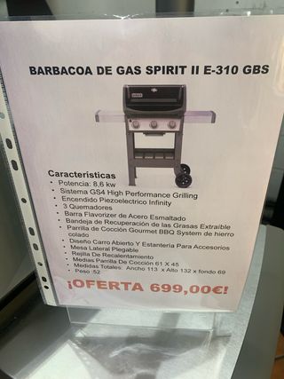 Oferta barbacoa de gas weber