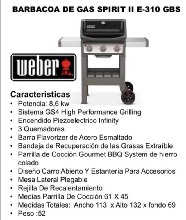 Barbecue WEBER mod. SPIRIT E-310