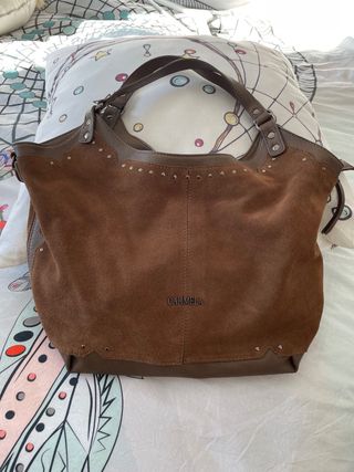Bolso de ante marron Carmela