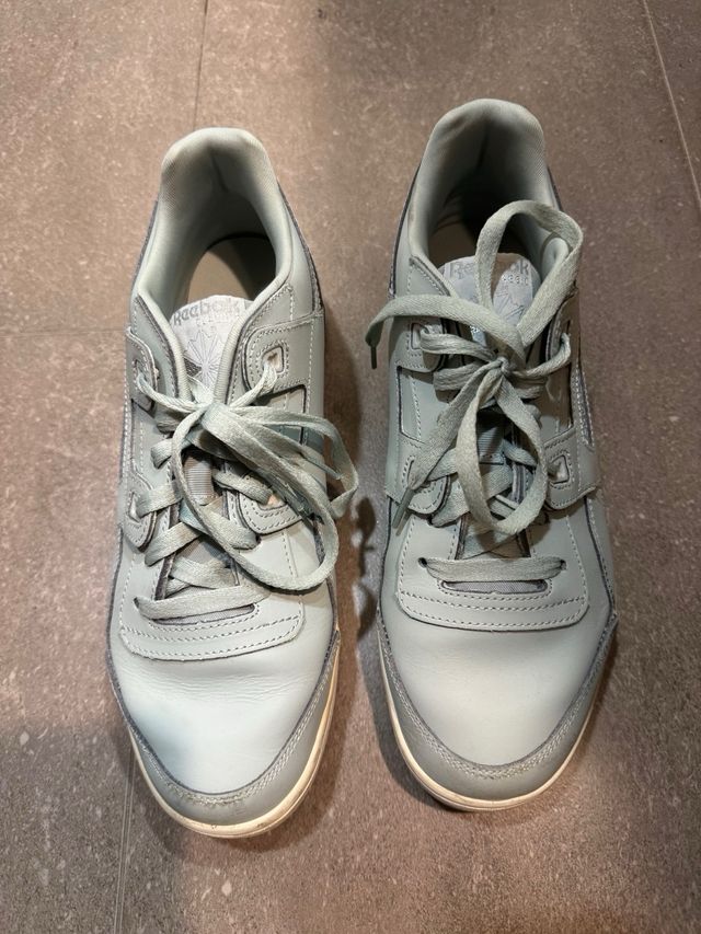 Botines Reebook cuero verde agua