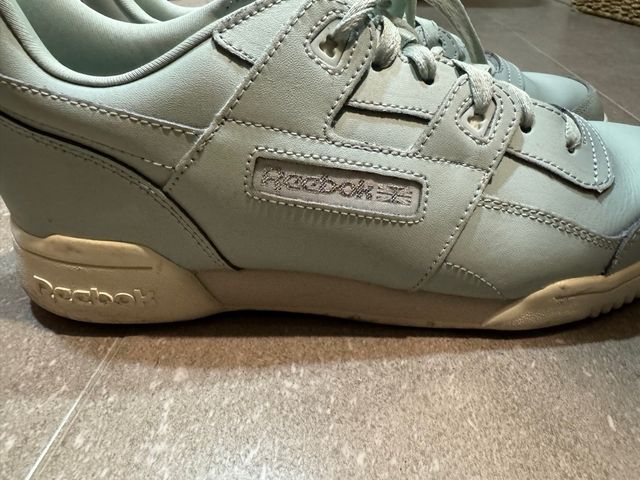 Botines Reebook cuero verde agua