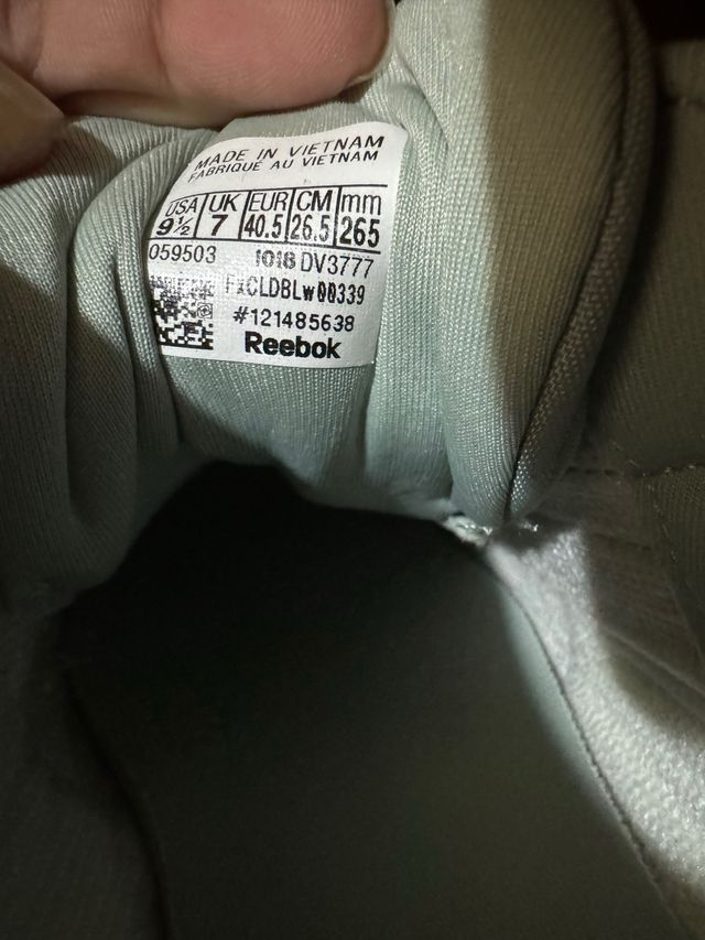 Botines Reebook cuero verde agua