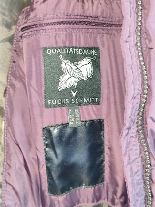 Abrigo plumas Fuchs and Schmitt morado vintage