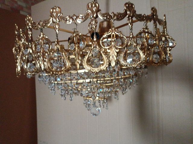 Lámpara de cristal vintage 