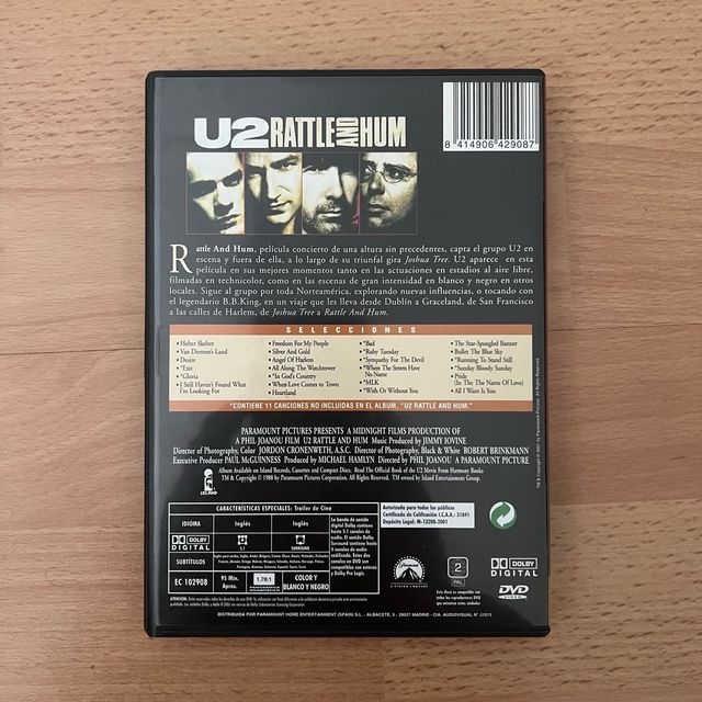 U2. Rattle and Hum.