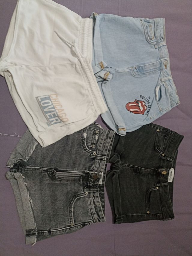 Pack 4 pants cortos t-34 niña