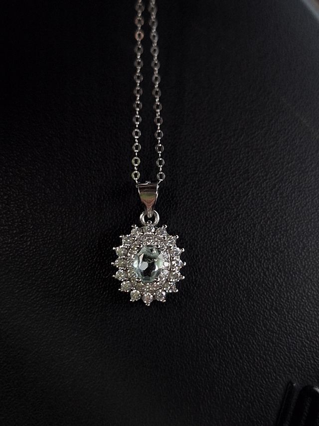 Collana Argento e Acquamarina naturale