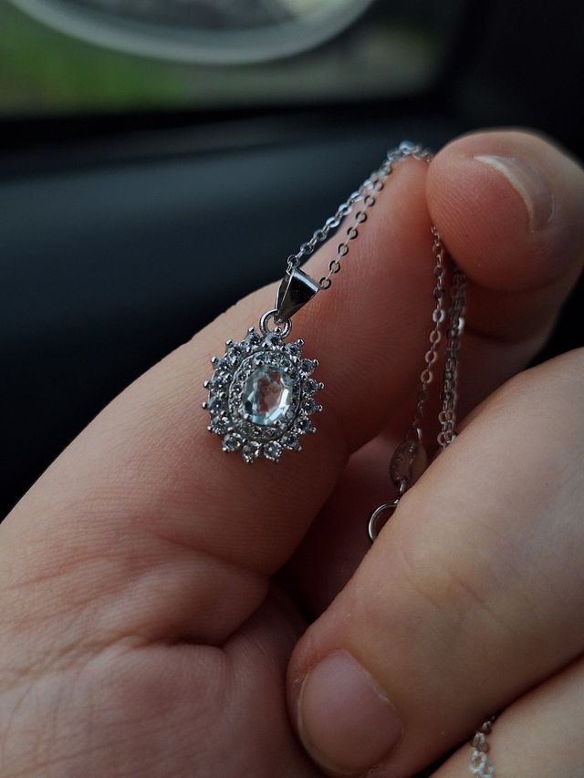 Collana Argento e Acquamarina naturale