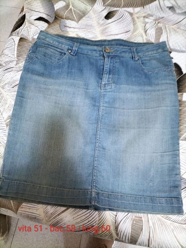 Gonna gins elasticizzato 