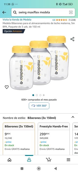 Medela extractor leche doble eléctrico