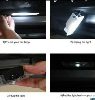 Luz Logo Puerta Mercedes w205 Estrella AZUL 