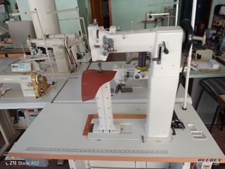 Maquina de dos agujas triple arrastre