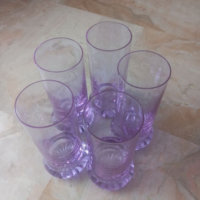 5 Bicchieri alti tumbler in alessandrite