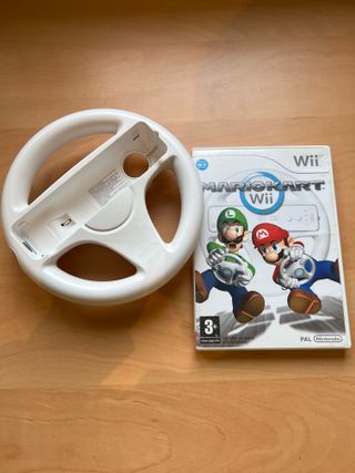 Juego Wii: Mario Kart + volante