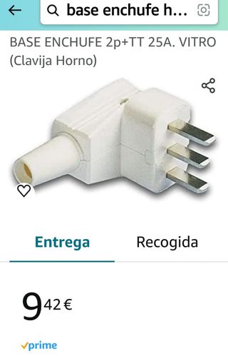 BASE ENCHUFE HORNO/ VITRO