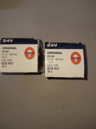 19 Lámparas 24v 21w marca Osran para camion