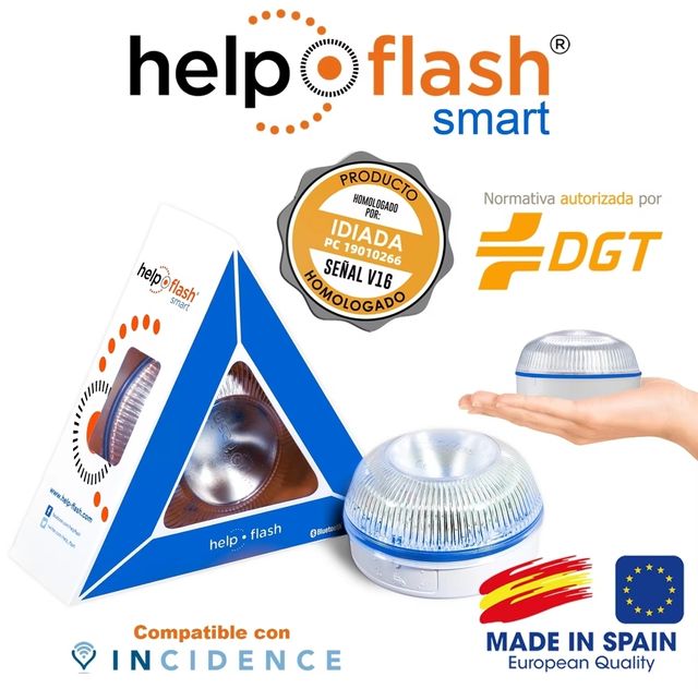 🔥HOMOLOGADA. BALIZA LUMINOSA DE EMERGENCIA V16
